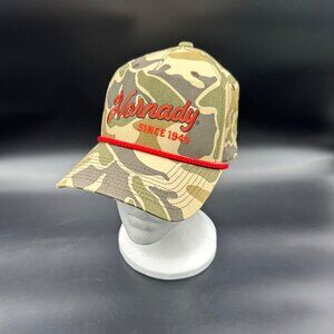 Hornady Camouflage Cap SnapBack Adjustable Hat Embroidered Logo Hunting Camo